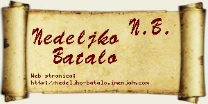 Nedeljko Batalo vizit kartica